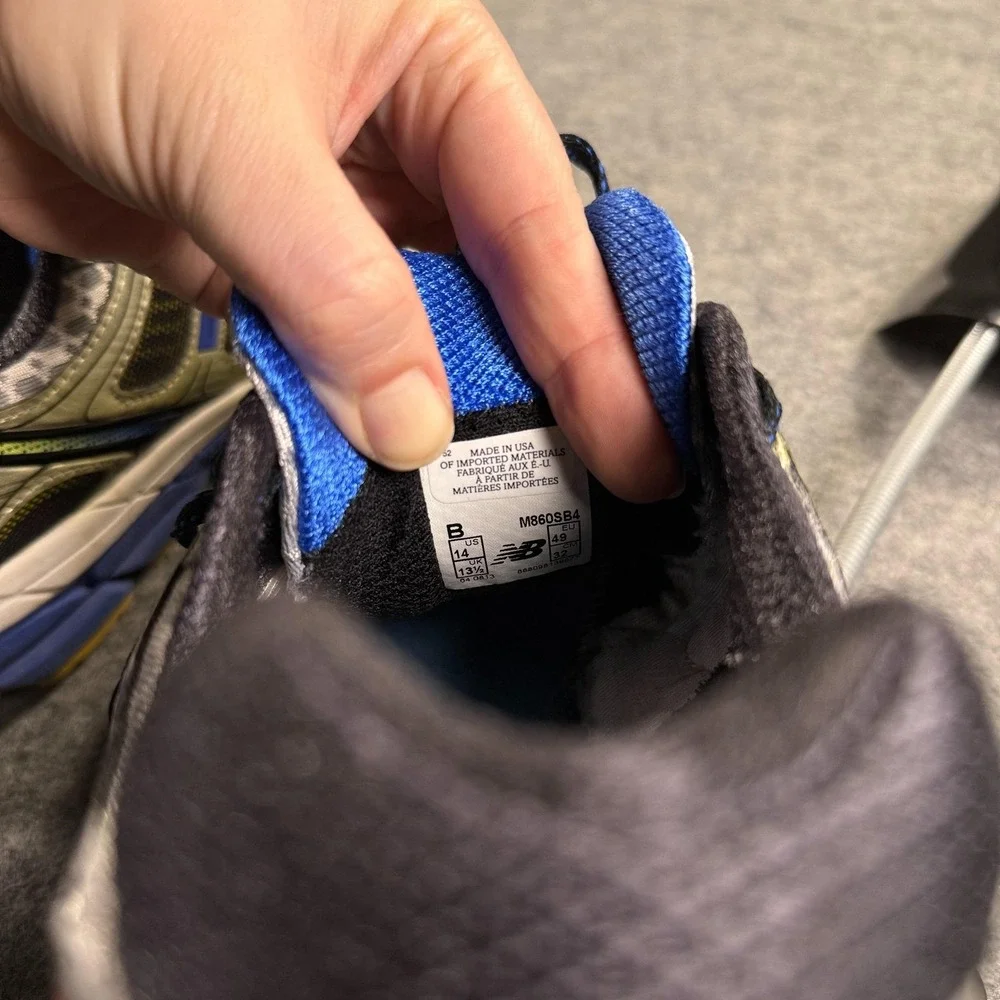 New Balance 860 v4 Shoes Mens 14 Gray Blue Running Sneakers M860SB4 NO‎ INSOLES